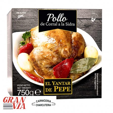 Pollo de Corral a la Sidra  El Yantar de Pepe - 750 gramos