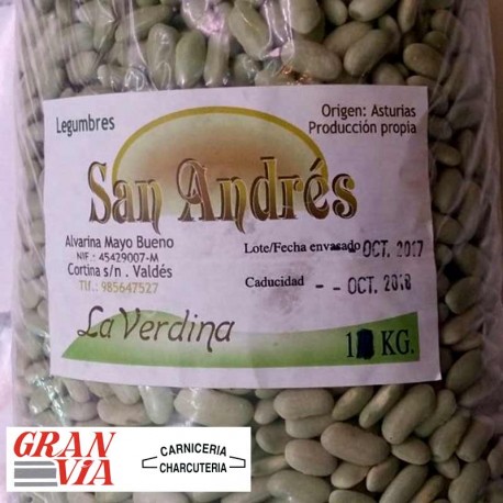 Fabes verdinas - Alubias Verdinas San Andrés 1 Kilo