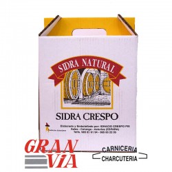 Sidra natural asturiana Crespo 5 botellas y vaso