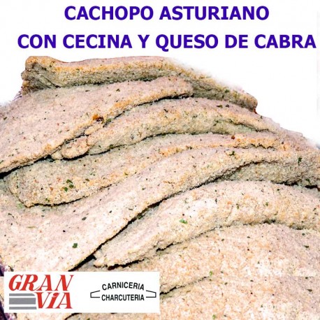 Cachopo asturiano de jamón ibérico y queso de cabra 400 gr.